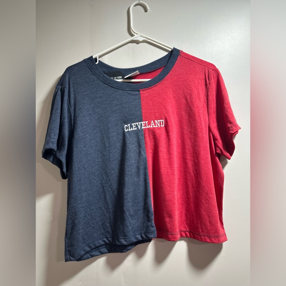 Women's Short Sleeve Tee - Red and Blue